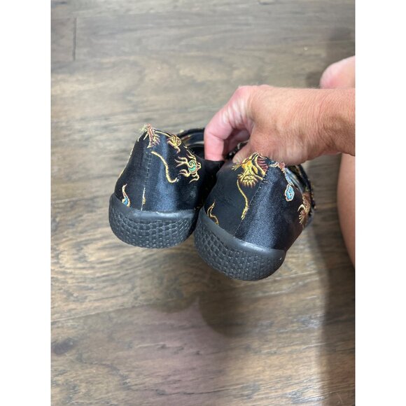 PAZZO Embroidered Mary Jane Flats Black US 8.5 EU 39 EUC - Picture 3 of 9